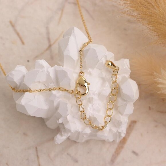 Sparkly Rhinestone Pendant Necklace for Woman, Dainty Cubic Zirconia Crystal Adj - Picture 6 of 7